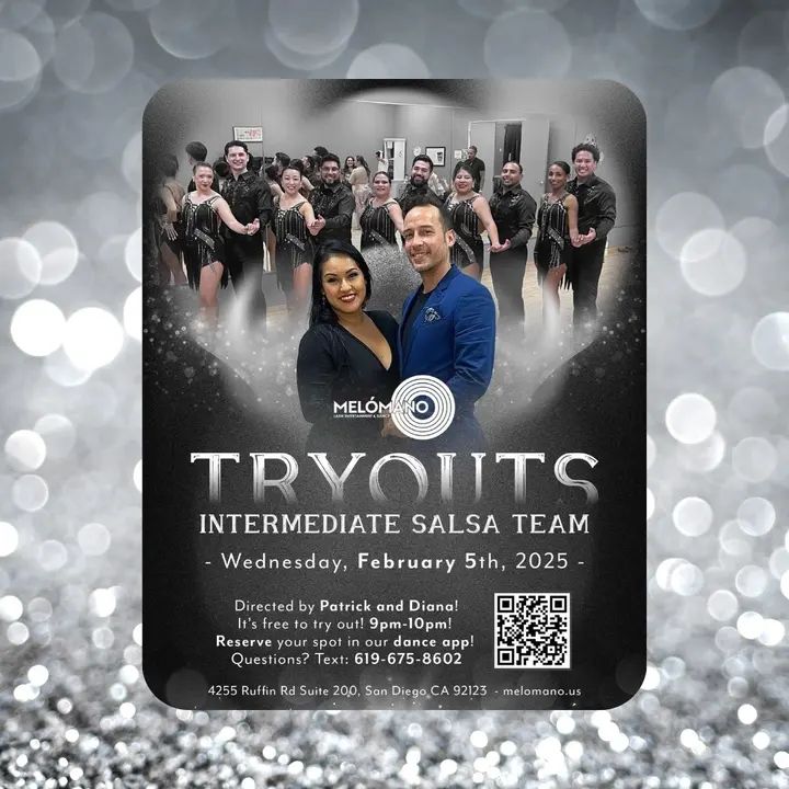 Join the Melómano Salsa partner performance teams TONIGHT!! 👯‍♀️💃🏽Friendly environment with positive vibes! 🙌🏼 Come check out the FREE Melómano Intermediate Salsa Partne