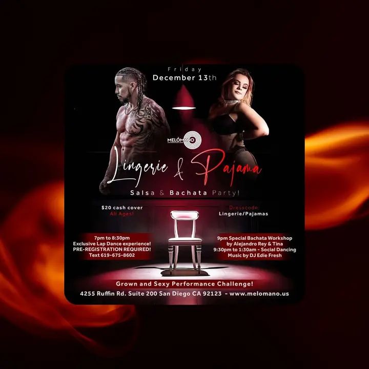 ARE YOU READY FOR ANOTHER ONE TOMORROW?!! The Melómano Lingerie 🫦🩱 & PJ 🩳🤫 Party this FRIDAY, DECEMBER 13th is going to be another unforgettable night! The last one was an