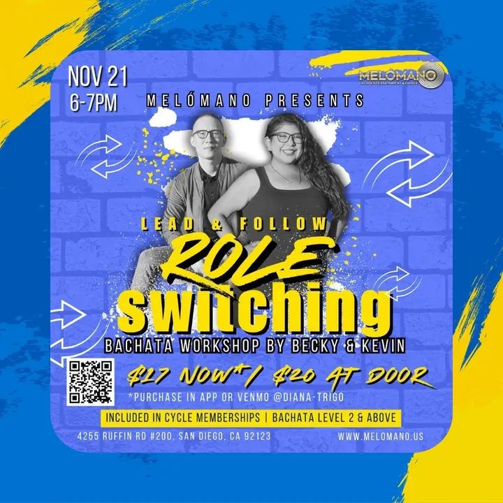 Step Into a New Role on the Dance Floor! 💃🕺✨ Ever wondered what it’s like to step into your partner’s shoes? Join our Bachata Role Rotation Workshop and experience a uniqu
