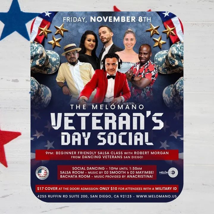 TONIGHT - we’re going big for the Veterans! 💪🏻 Join us for a night of dancing, fun and honoring Veterans! 🇺🇸🇺🇸 Don’t miss this fun event! 💙💙 Admission only $10 for attend