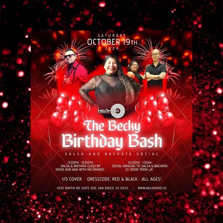 Join us for an unforgettable evening as we are throwing a big birthday Salsa and Bachata Social! It's going down on Saturday, October 19! 🎂🍾 25th Birthday Celebration for t