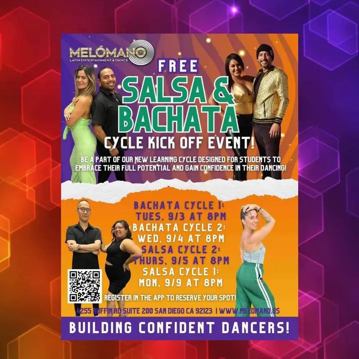TONIGHT FREE SALSA CYCLE 2 KICK-OFF!! These Cycles have been a BIG hit! Come check it out for one FREE session! Melómano has restructured the way we teach new students and p