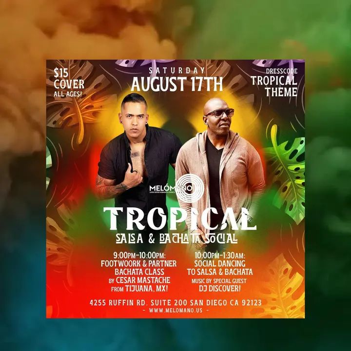 Bachata Lovers!! 🥰 On Saturday, August 17th we have a very special night in planned!🥳 We are excited to announce that there will be a very special Bachata class with Cesar M