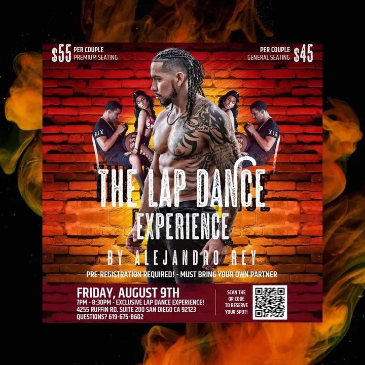 🚨 Last chance to join Alejandro Rey’s exclusive lap dance workshop! Sign up today—only a few spots left!! 📅 Date: August 9th, Friday ⏰ Time: 7pm - 8:30pm 💸 Cost: VIP Sea