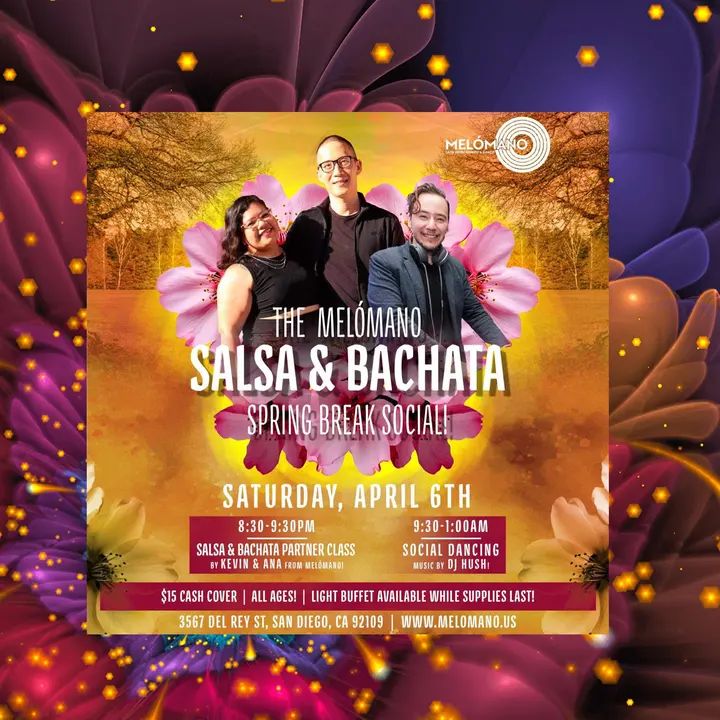 🌺 Celebrate Spring Break with some Salsa & Bachata Dancing at Tango Del Rey! 🥳EVERY FIRST Saturday of the month you can count on having an awesome night at Tango del Rey
