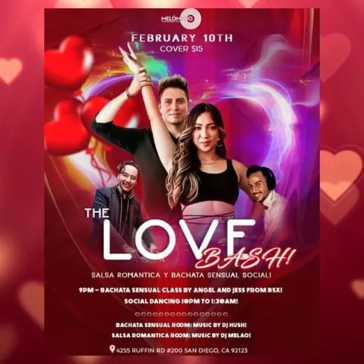Love to Dance? ❤️ Love to meet new people? ❤️ Love Salsa Romantica? ❤️ Love Bachata Sensual? ❤️ Love Tacos? 👀 THEN MELOMANO LOVE BASH is for YOU!! 🎉 Don't miss this night of
