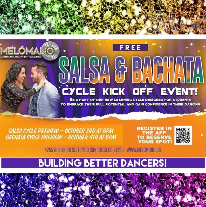 🌟New Dance Cycle alert in October🚨! New Dance Cycle Kick off- First class FREE!!! 🕺🏼💃🏽 💃🏽Salsa Kick off is Monday, October 3rd at 8pm 💃🏽Bachata Kick off is Tuesday,