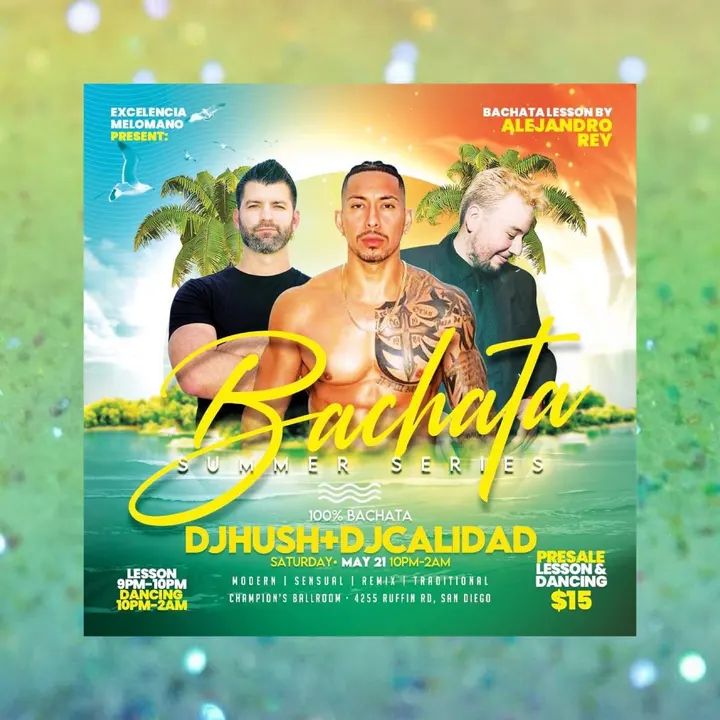 🎉 The BACHATA Summer Series is HERE! 🥳 Calling all of the Bachata Lovers! It's going down Saturday, May 21st! Nothing but good vibes and quality bachata dances 🔥🔥🔥 If you