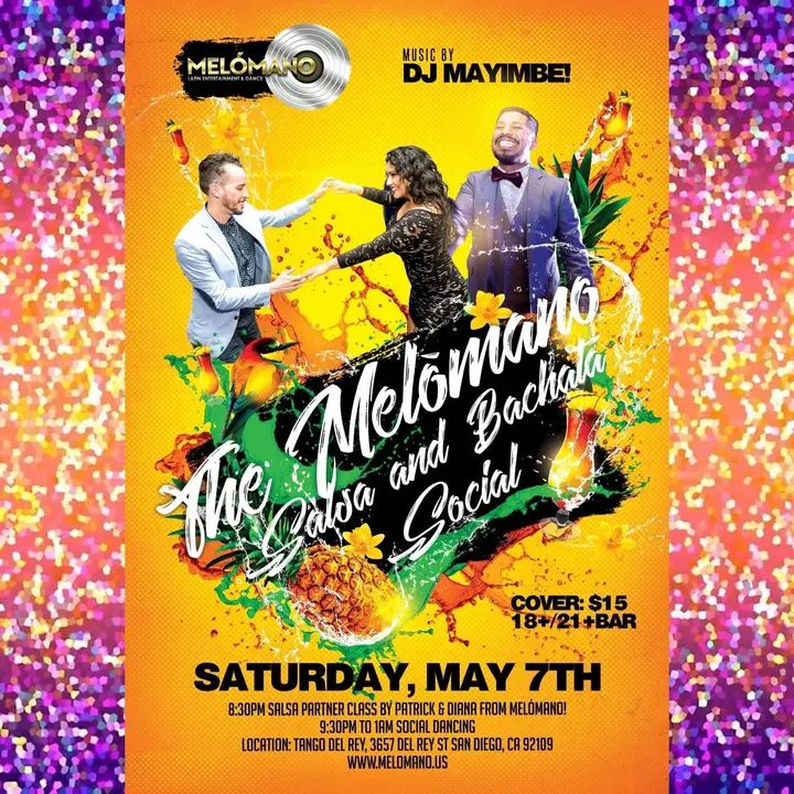 Salsa & Bachata Dancing at Tango Del Rey Saturday, May 7th!!!! 🎉 EVERY FIRST Saturday of the month join us for great music and vibes 💕 ! Super nice and friendly environmen