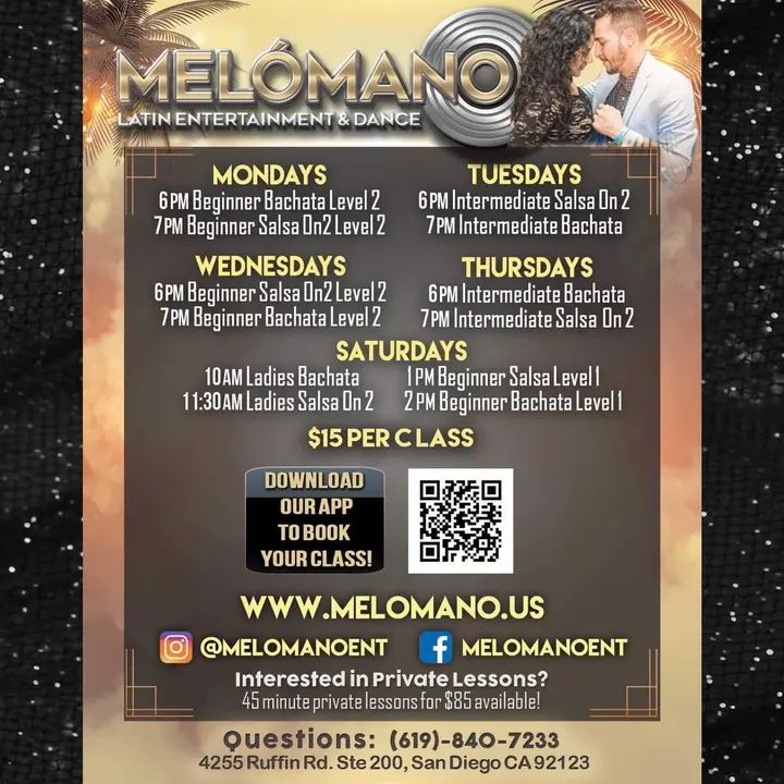 Salsa & Bachata Dance classes with Melómano 🤩 Book your dance classes, private dance lessons, dance team membership, and events all at your fingertips with the Melómano Danc