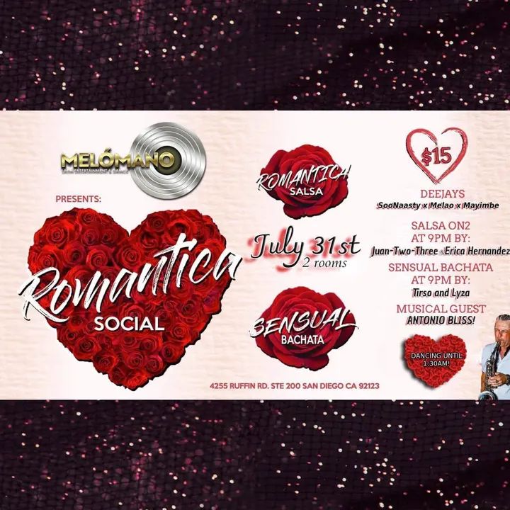 Summer just got a whole lot hotter with Melómano’s Bachata Sensual & Salsa Romantica Social 🔥☀️ By popular demand Melómano is bringing back its HOTTEST event with 2 rooms fu