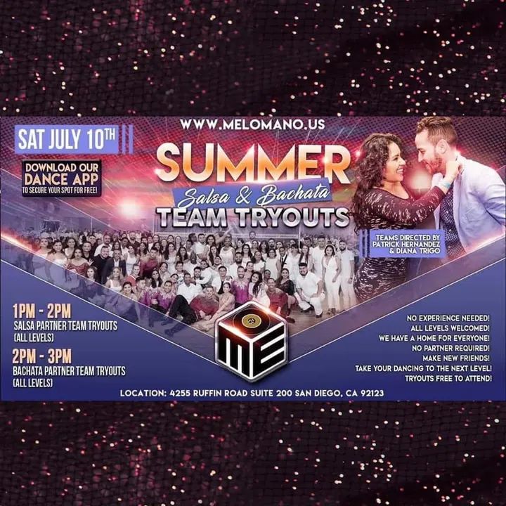 🌟Join us for Melomano's Summer Team Tryouts 7/10! 🌟 We call it a try out but we don't turn anyone away!! 🤗 When you join our Melómano Dance family, you receive over 50 gr