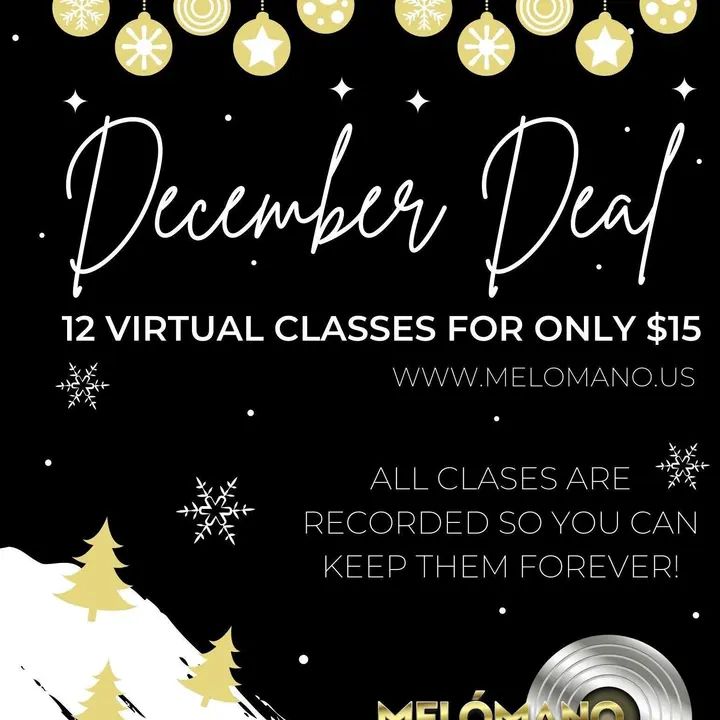 🚨 Black Friday Deal / Cyber Monday SALE 🚨 We are ending the year with a bang! Sign up for our December Deal package and you will receive access to 12 virtual dance classes