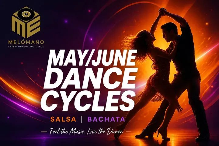 Ready to level up your dance game? 💃🕺 Our May/June Dance Cycles are here! Start your journey as a total beginner or sharpen those advanced shines with our Melómano fam. Gr