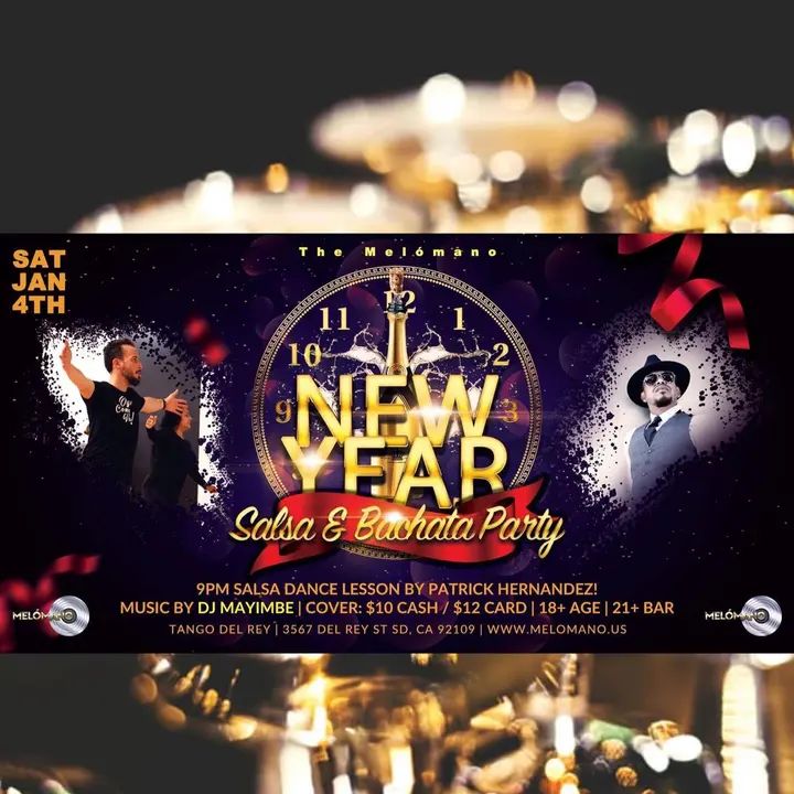 Happy New Year Dance lovers!!! Join us for some Salsa & Bachata Dancing at the New Years Melómano Social going down on Saturday, January 4th!! We have some very special perfor
