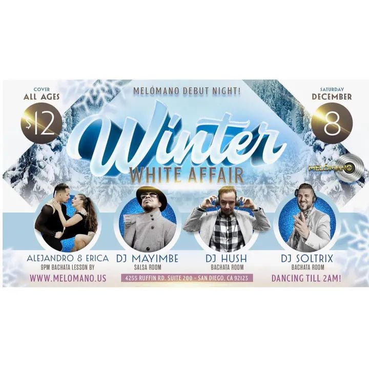 Save The DATE for December 8th!! The Melómano Winter White Affair Debut night never disappoints!! All the Melómano Fam debuting dance routines for the first time ever!! And a