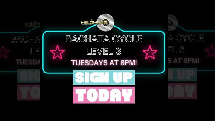 🔥TONIGHT Bachata Cycle 3 at 8pm! Don’t miss this chance to join in and dance the night away! 💃🕺 💃It’s Not Too Late to Sign Up! •Bachata Cycle 1: Tuesday, January 13th at