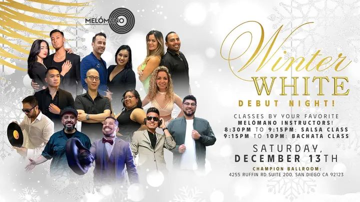 It’s almost showtime! 🥳✨❄️ WINTER WHITE DEBUT NIGHT! ❄️✨ The stage is set for one of the most magical nights of the year! 💃🕺 Join us for Melómano’s Winter White Debut Ni
