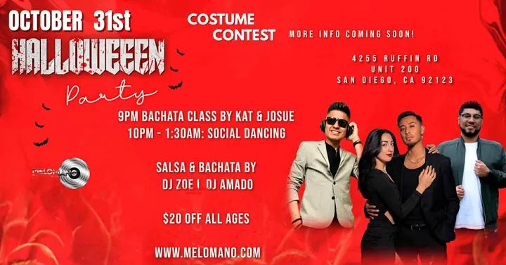 Something Spooky is coming on!👀🎃💃 Halloween Salsa & Bachata Social is going down on FRIDAY, October 31st! 🕺👻 Join us for an amazing night of fun, great dancing and costu