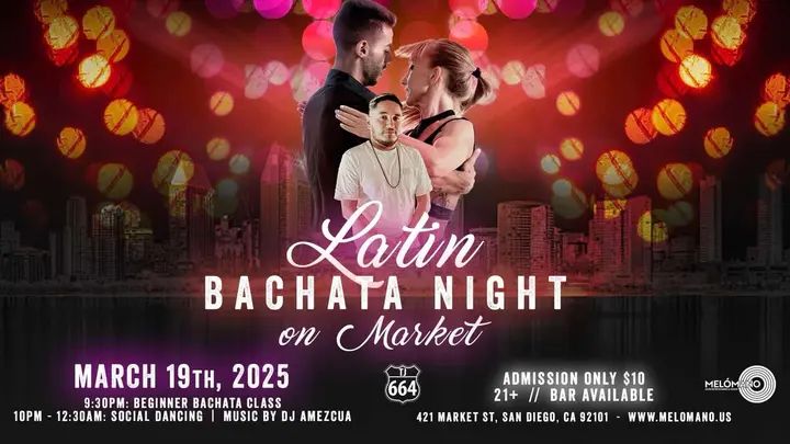 Get ready to spice up your weeknight with the best Latin rhythms! Join us for an unforgettable Latin Bachata Night right in the heart of the city at Market Street! 🎶💃 Latin