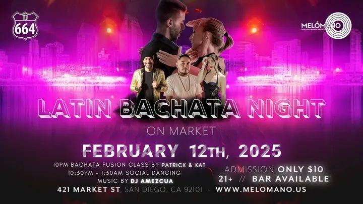 🔥 Tonight! Get ready for an unforgettable Bachata Night at Market Street! 🔥 Spice up your night with the best Latin vibes! 💃🕺 Join us for an evening full of music, energy