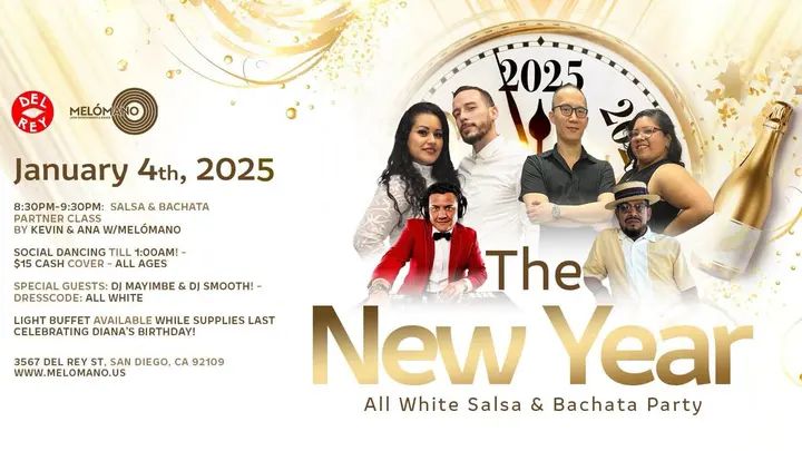 Melómano is kicking things off in 2025 with a Salsa and Bachata All White Party! 🤍🤍🤍🤍🤍🤍 New beginnings, new starts, a blank slate to make your own! The Melómano ✨New Y