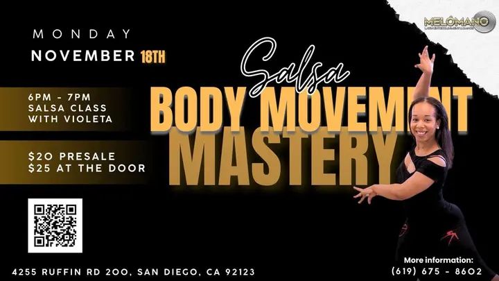 🌟Unlock Your Salsa Potential with Body Movement Mastery! Join us for a very special pop-up workshop with the incredible Violeta! Whether you're new to salsa or looking to in
