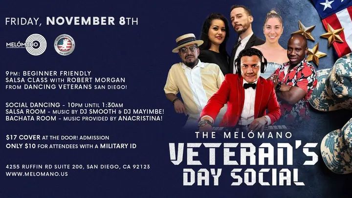 TONIGHT - we’re going big for the Veterans! 💪🏻 Join us for a night of dancing, fun and honoring Veterans! 🇺🇸🇺🇸 Don’t miss this fun event! 💙💙 Admission only $10 for attend