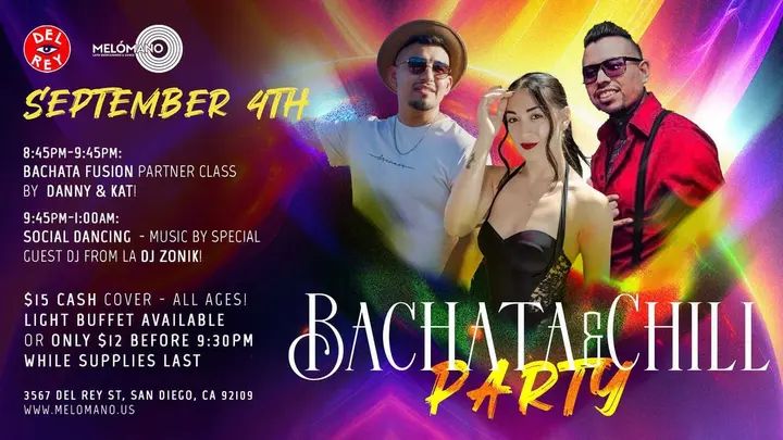 Welcome the winner of The San Diego social dancing competition . Danny Perez to the bachata and chill line up!!! 🔥🔥🔥 we’re so excited to have him joining us as a special gu