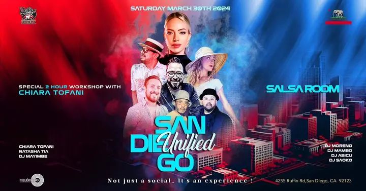 THE UNIFIED SAN DIEGO SOCIAL⚠️ SoCal’s best talent under one roof: two hours of workshops and social dancing till late with LA, OC and SD’s finest in the house! The West Coast