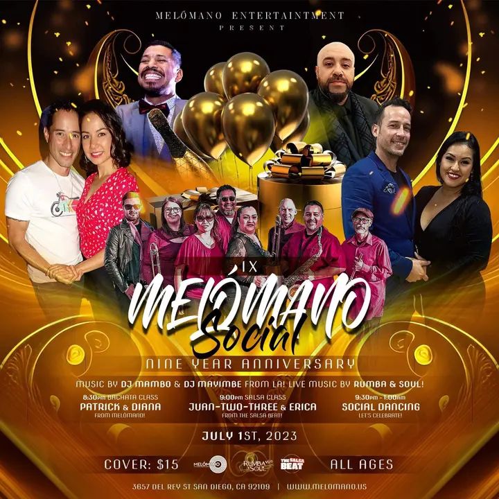 🎉 ONE WEEK AWAY🎉 The Melómano Social turns 9 years old!!!! 🥳 We’re celebrating in a major way on SATURDAY July 1st!!!! 🎉 ❤️❤️Melómano means music lover so yes we will ha