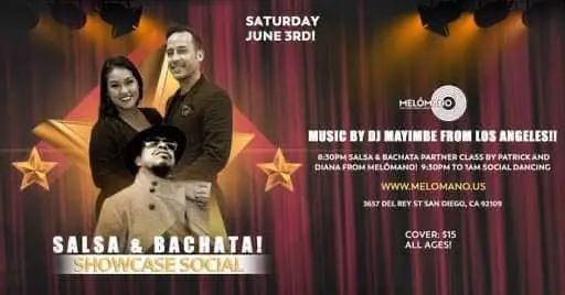 🎉Only one week away!! 🔥🔥The Melómano Salsa & Bachata Showcase Social is going down Saturday, June 3rd at Tango Del Rey! 🎉 The Melómano Fam will be performing for you!!! 🎉