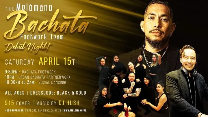We are beyond excited to announce the return of the Melómano Bachata Footwork Team DEBUT NIGHT!! 🤗 These dancers have been hard at work preparing a very special performance