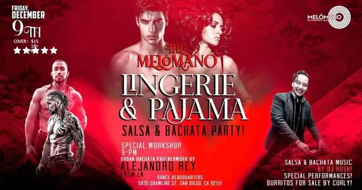 ARE YOU READY FOR ANOTHER ONE?!! The Melómano Lingerie 🫦🩱& PJ 🩳🤫Party is back FRIDAY DECEMBER 9th! The last one was an absolutly amazing time! Don’t miss this one! 🗓 FR
