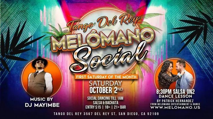 Tango Del Rey and Melómano is bringing yet another HOT night🔥 ♥️ We got the good vibes, fast music and great dances you're looking for! EVERY FIRST Saturday of the month joi