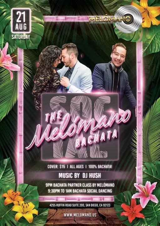 🔥🔥This one is for the Bachata Lovers!! Melómano has got you covered with our Bachata Social!! SAVE THE DATE SATURDAY, AUGUST 21st!! 🔥🔥 Performance by the Melomano Ladies B