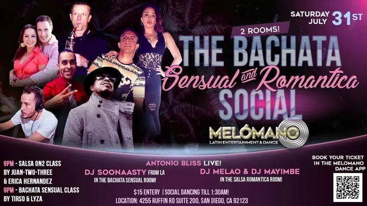 The wait is almost over!!! THIS SATURDAY, by popular demand Melómano is bringing back its Bachata Sensual & Salsa Romantica Social 🔥☀️ with 2 rooms for dancing!! ℹ️ DATE: S