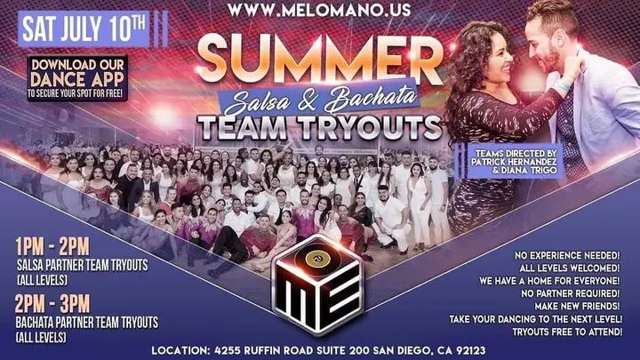 🌟Join us for Melomano's Summer Team Tryouts 7/10! 🌟 We call it a try out but we don't turn anyone away!! 🤗 When you join our Melómano Dance family, you receive over 50 gro
