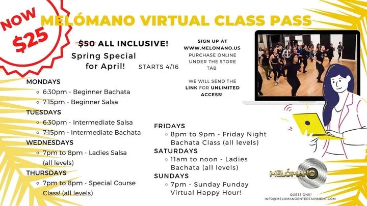 There are only 2 weeks left in April so we have adjusted the price of the virtual pass to $25!!! This give you access from 4/16 till the end of the month. Remember we are reco