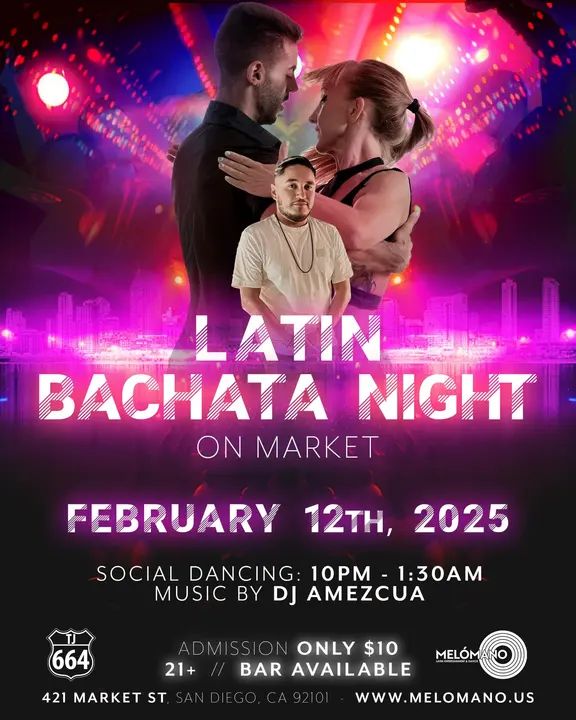🚨NEW Bachata Dancing on market! 🎉 Wednesday, February 12th! 🕺🏼💃 Get ready to spice up your weeknight with the best Latin rhythms! Join us for an unforgettable Latin Bach