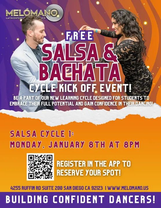 Reach your Salsa dance goals faster in 2024! FREE Salsa Level 1 for beginners preview tonight at 8pm!! 🎉 We are back tonight with our New Salsa Cycle 1 kick off tonight at