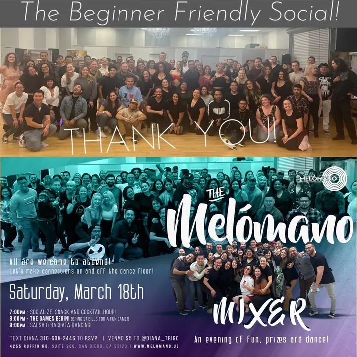 Another amazing night at The Melómano Beginner friendly social is in the books!! 🙌🏼 Thank you to the attendees and the dance ambassadors!! 🙏🏼🙏🏼 Ya'll the real MVP's!!!