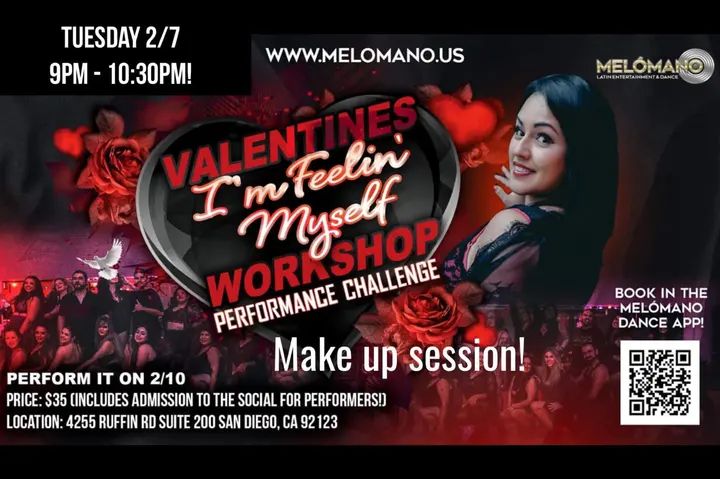 🔥By Popular request, WE ARE HAVING A MAKE UP SESSION FOR THE FEEELIN MYSELF Performance Challenge Workshop! 😍 Join Diana Trigo, Melómano Dance Director for a one of a kind