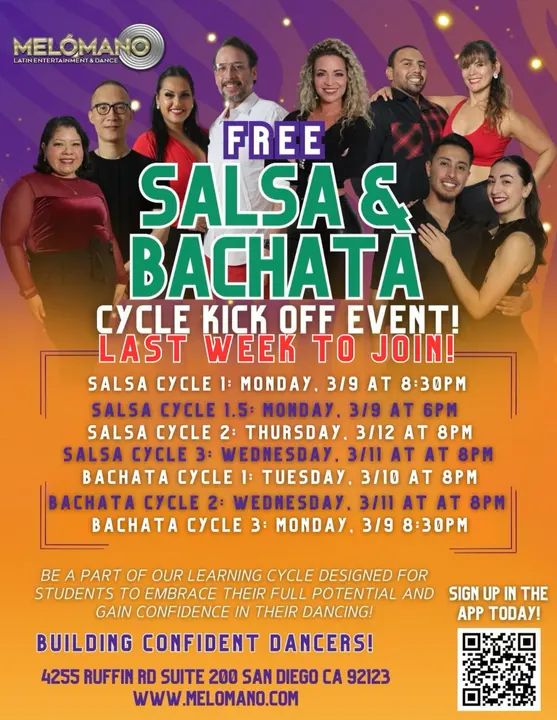 Missed last week?👀 Don’t worry, this is your moment to jump in! 💃🕺 Our Salsa & Bachata Cycles are still open, so sign up in the app today and start dancing before it’s too