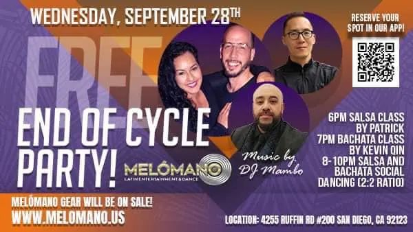 🌟FREE DAY OF DANCE, Wednesday, SEPTEMBER 28th 6pm to 10pm!!!! Reserve your spot in our dance app! 🤩 ✅6PM FREE Salsa Class with Patrick (All Levels) ✅7pm FREE Bachata Clas