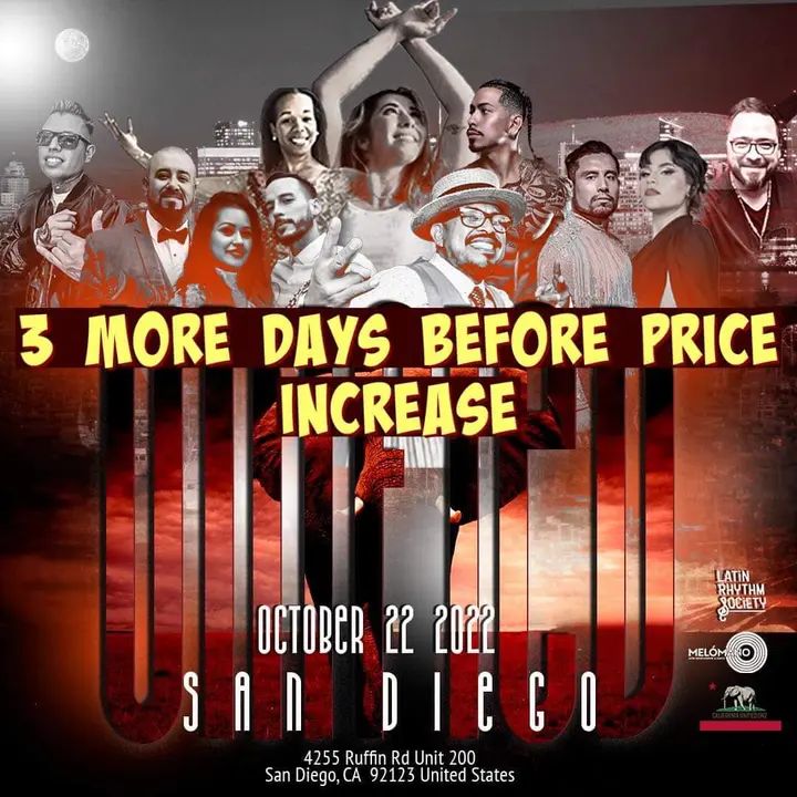 ‼️Price INCREASE IN 3 days!!!! 😱 BUY YOUR EARLY BIRD PRE-SALE PASS NOW AND SAVE! ‼️ Only $30 for ALL Workshops + SOCIAL!!! 🤩 https://bit.ly/SDUnified ⚠️Prices going up Augus