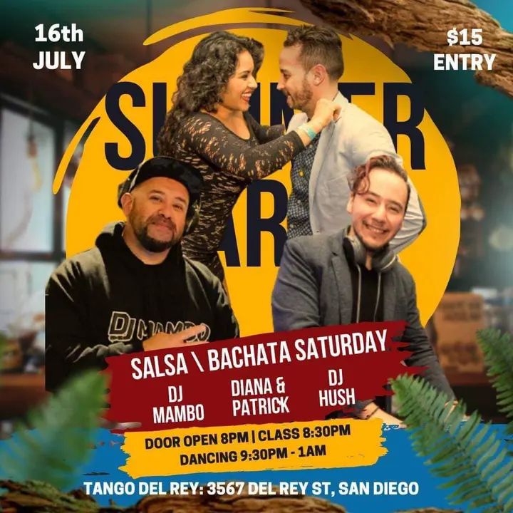 TONIGHT!!!! THE SUMMER THEME SALSA & BACHATA PARTY is going Down! 🥳 Come in your best summer attire!🌴☀️🌺 🌴💃🏽🔥 special performances!!!! 💃🏻🔥🕺🏻 💃🏽Doors open @ 8