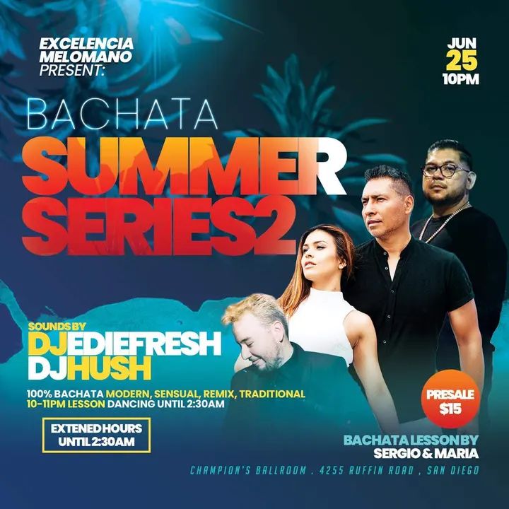 Bachateros Unite!! It’s going to be bachata heaven tonight!!! 🥰 🚨 LAST CALL for them PRE-SALE Tickets!!! ‼️ Save some money and buy them now!! 🥳💃🏽🕺🏼 PRESALE Tickets