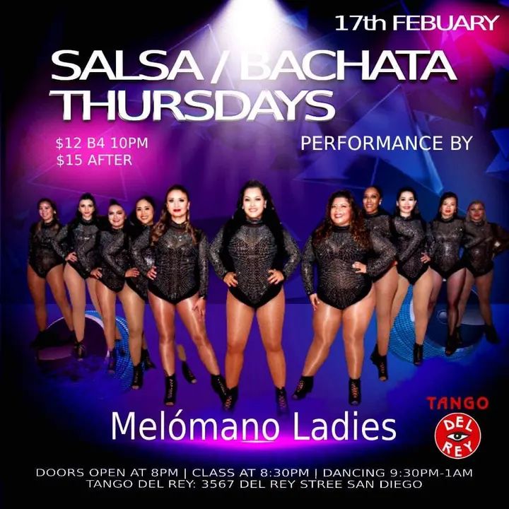 Ladies Bachata performing tonight at Tango Del Rey!! Come cheer us on 💕🔥🥳 ‼️ We’re having an free practice on March 5th at 10am if anyone wants to come learn our routine a