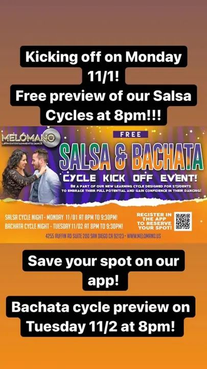 NEXT WEEK!!! 🔥🔥🔥 We can't wait to give you a FREE preview of what's to come! Join us to get all the info and start reaching your dance goals faster! 💨 🏃🏽‍♂️ Melómano ha